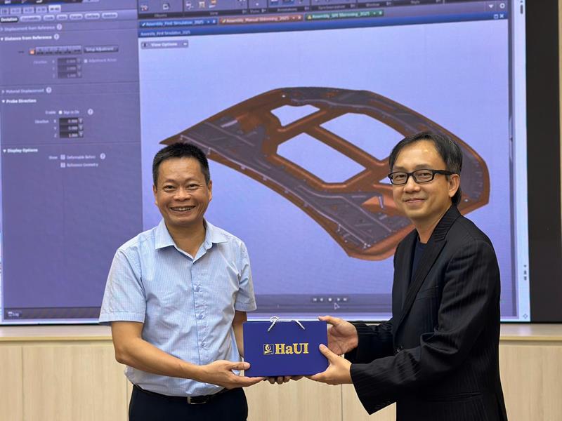 Tiếp đón và làm việc với đại diện AutoForm Asia Pacific Limited: Hợp tác và thúc đẩy ứng dụng phần mềm AutoForm trong đào tạo và nghiên cứu.